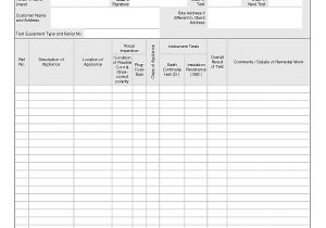 Pat Testing Record Sheet Template Electrical Test Sheets Pictures to Pin On Pinterest
