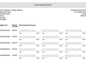 Pat Testing Record Sheet Template Simplypats User forum View topic Visual Pat Testing