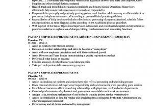 Patient Access Representative Resume Sample Patient Service Representative Resume Samples Velvet Jobs
