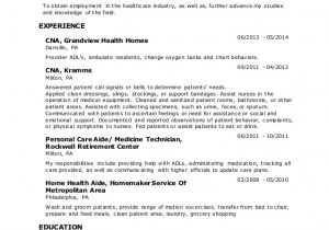Patient Care Technician Resume Objective Sample Resume Danita