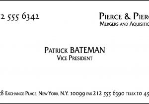 Patrick Bateman Business Card Template 100th Post top 100 Movie Props Memorabilia Plus Free