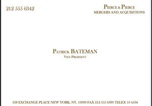 Patrick Bateman Business Card Template the Magzoo Cabrones Con Pintas
