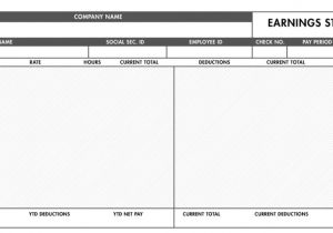 Paycheck Stub Template In Microsoft Word Free Pay Stub Template with Calculator Word Excel