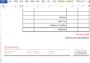 Payment Due Upon Receipt Template Business Invoice Maker Template for Word Online