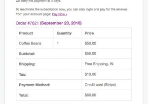 Payment Failed Email Template Failed Recurring Payment Retry System Woocommerce Docs