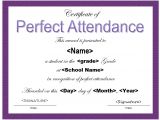 Perfect attendance Certificate Template 13 Free Sample Perfect attendance Certificate Templates