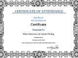 Perfect attendance Certificate Template Certificate Templates