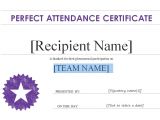 Perfect attendance Certificate Template Meadmin Author at Certificate Templates