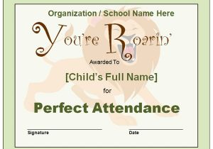 Perfect attendance Certificate Template Perfect attendance Quotes for Employees Quotesgram