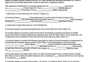 Performance Based Service Contract Template 12 Sample Artist Contract Templates to Download for Free