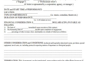 Performance Based Service Contract Template Performance Agreement Contract Sample 10 Examples In