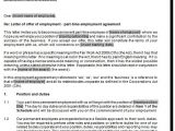 Permanent Contract Of Employment Template Permanent Part Time Empoyment Contract