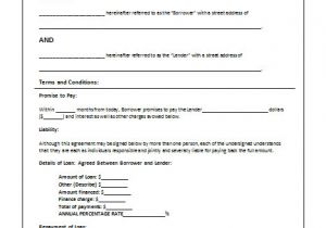 Person to Person Contract Template 45 Loan Agreement Templates Samples Write Perfect