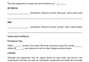 Person to Person Contract Template Loan Contract Template 20 Examples In Word Pdf Free