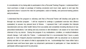 Personal Fitness Contract Template 15 Gym Contract Templates Word Google Docs Apple