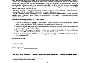 Personal Fitness Contract Template Training Agreement Contract Sample 13 Examples In Word