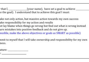 Personal Goal Contract Template How to Make A Self Contract for Your Personal Goals