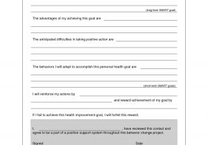 Personal Goal Contract Template Personal Behavior Contract Personal Behavior Improve