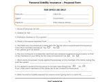 Personal Insurance Proposal Template 42 Insurance Proposal form Example