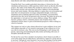 Personal Statement Template for Teaching Personal Statement for Pgce