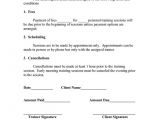Personal Trainer Contract Templates Free Printable Personal Trainer Contract form Generic