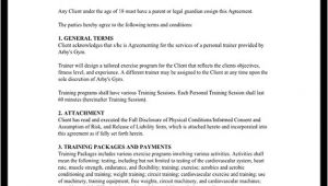 Personal Trainer Contract Templates Personal Trainer forms Personal Training Contract