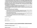 Personal Trainer Contract Templates Training Agreement Contract Sample 13 Examples In Word