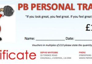 Personal Training Gift Certificate Template Home Gym Equipment