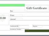 Personal Training Gift Certificate Template Microsoft Excel Certificate Templates Gallery