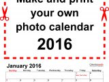 Personalized Photo Calendar Template Photo Calendar 2016 Free Printable Word Templates