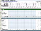 Personnel Budget Template Personal Budget Spreadsheet Template for Excel