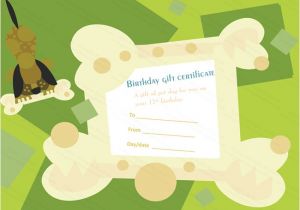 Pet Gift Certificate Template Birthday Gift Certificate Templates Certificate Templates
