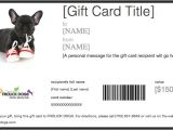 Pet Gift Certificate Template Services Frolick Dogs