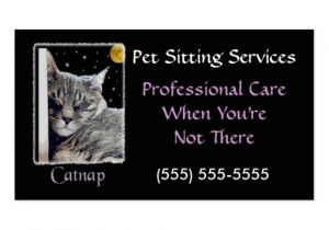 Pet Sitting Business Card Templates Catnap Pet Sitting Business Profile Card Template Zazzle