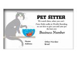Pet Sitting Business Card Templates Pet Sitter Business Card Zazzle
