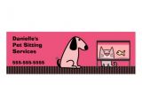 Pet Sitting Business Card Templates Pet Sitter Dog Cat Double Sided Mini Business Cards