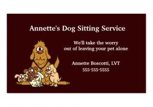 Pet Sitting Business Card Templates Pet Sitting Dog Babysitter Business Card Template Zazzle