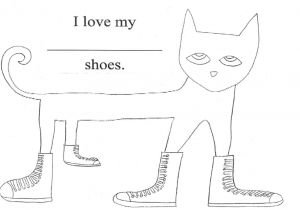 Pete the Cat Shoe Template Pete the Cat I Love My White Shoes Thrive after Three