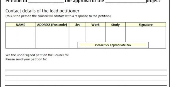 Petition Sign Up Sheet Template 6 Free Petition Template Sampletemplatess