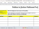 Petition Sign Up Sheet Template Free Petition Template for Word