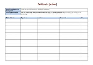 Petitions Template 24 Sample Petition Templates Pdf Doc Sample Templates