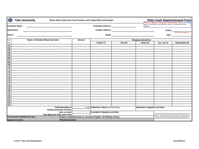 Petty Cash Summary Template Best Photos Of Petty Cash Replenishment ...