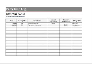 Petty Cash Summary Template Petty Cash Log Template for Excel Word Excel Templates