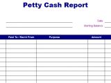 Petty Cash Summary Template Petty Cash Report Template Free Layout format