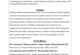 Pharmaceutical Quality Control Resume Sample Pharmaceutical Quality Control Resume Sample Quality