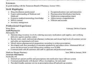 Pharmacist Resume Sample Best Pharmacist Resume Example Livecareer