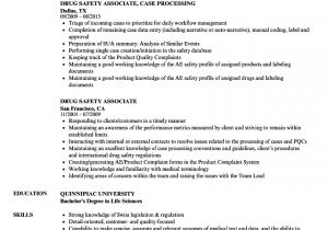 Pharmacovigilance Fresher Resume format Drug Safety associate Resume Samples Velvet Jobs