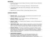 Pharmacy Fresher Resume format Resume format Sample for Fresher World Of Reference