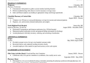 Pharmacy Resume format Word Sample Pharmacy Technician Resume 7 Examples In Word Pdf