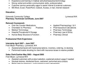 Pharmacy Student Resume Objective Sample Pharmacy Technician Resume 7 Examples In Word Pdf